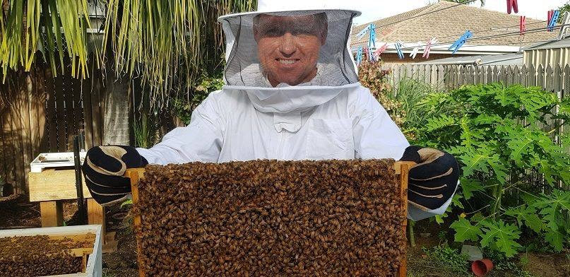 Dave with his bees